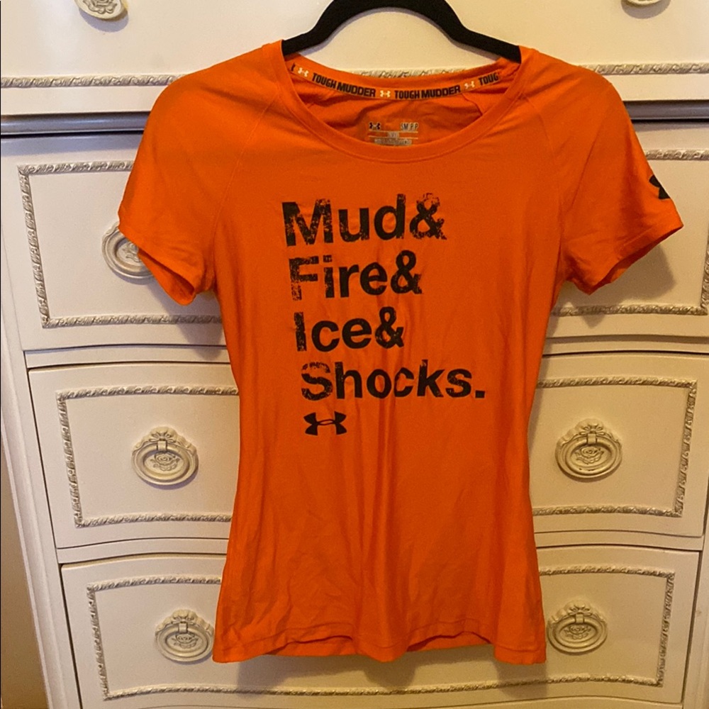 Under Armour Orange Graphic Tough Mudder T-Shirt